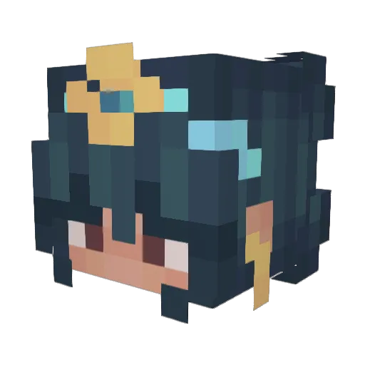depressedQueen8 Minecraft avatar head, 3D render