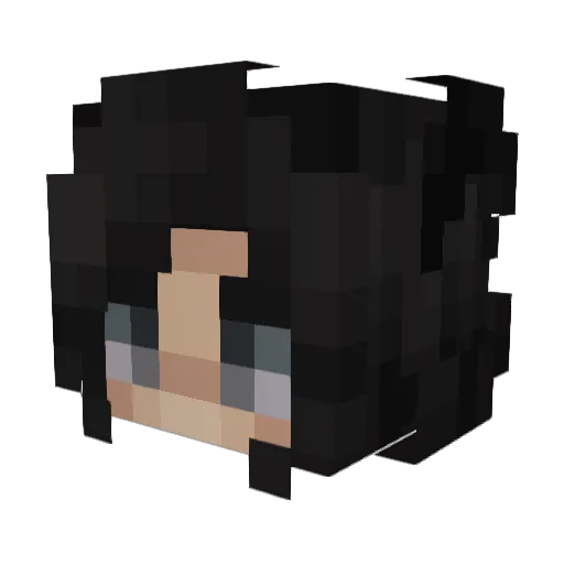 depressioned Minecraft avatar head, 3D render