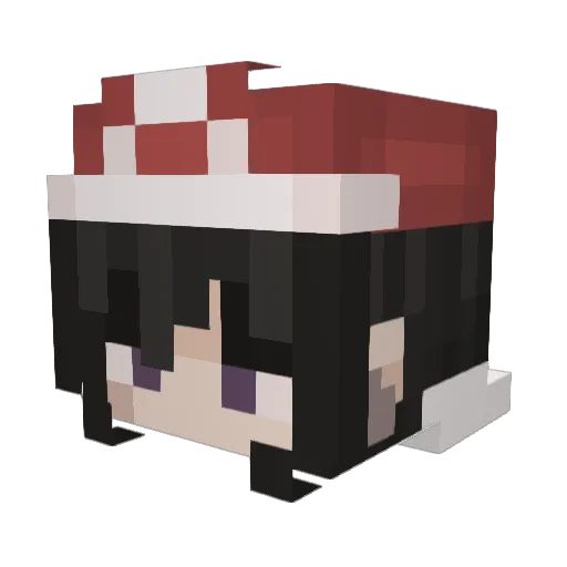 depressowo Minecraft avatar head, 3D render