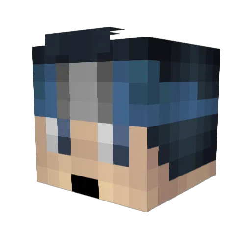 depriVes Minecraft avatar head, 3D render