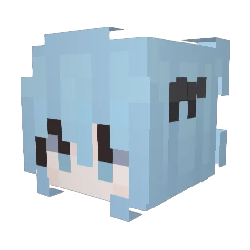 deprimess Minecraft avatar head, 3D render