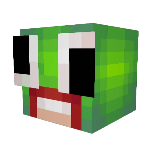 depron Minecraft avatar head, 3D render
