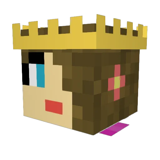 deptage Minecraft avatar head, 3D render