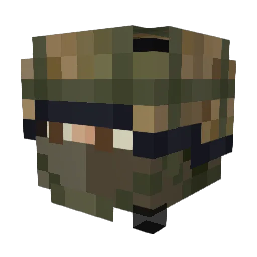 deqze Minecraft avatar head, 3D render
