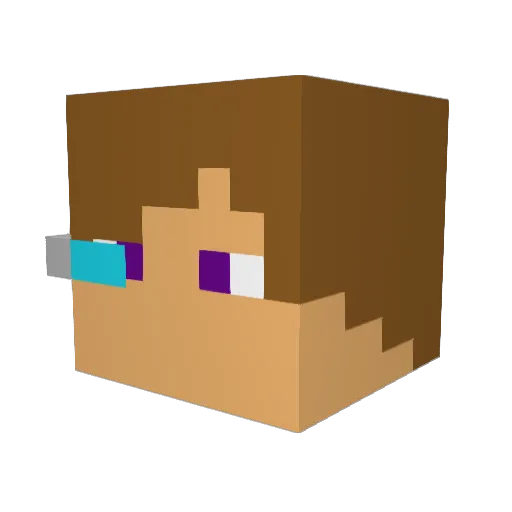 der1118 Minecraft avatar head, 3D render