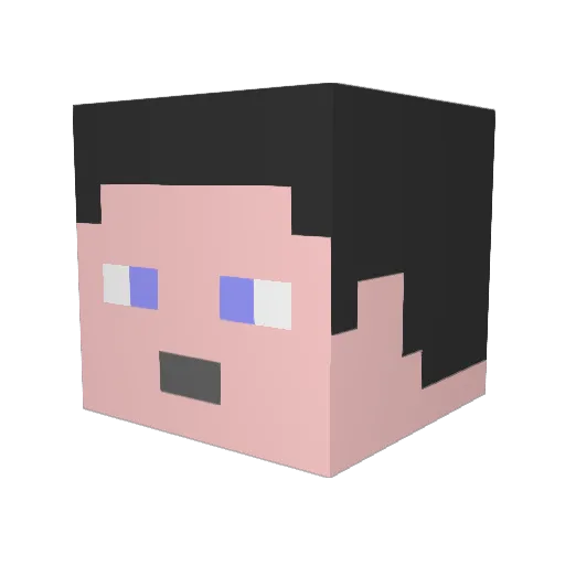 der56 Minecraft avatar head, 3D render