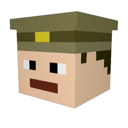 derDerek Minecraft avatar head, 3D render
