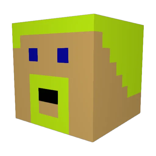 derHans_001 Minecraft avatar head, 3D render