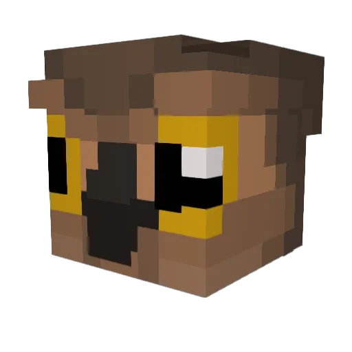derKelo Minecraft avatar head, 3D render