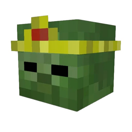 derMolchi Minecraft avatar head, 3D render