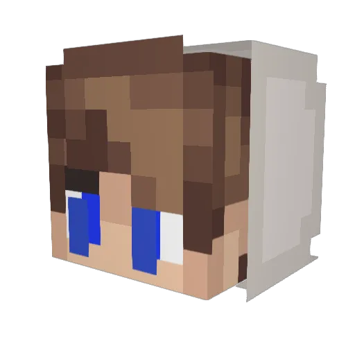 derPilzgnom Minecraft avatar head, 3D render
