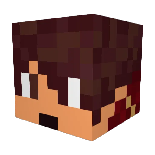 derRich Minecraft avatar head, 3D render