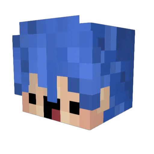 derRobbb Minecraft avatar head, 3D render