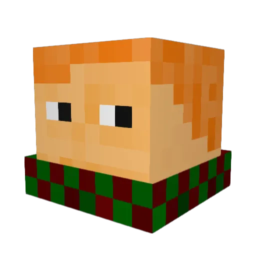 derVogi Minecraft avatar head, 3D render