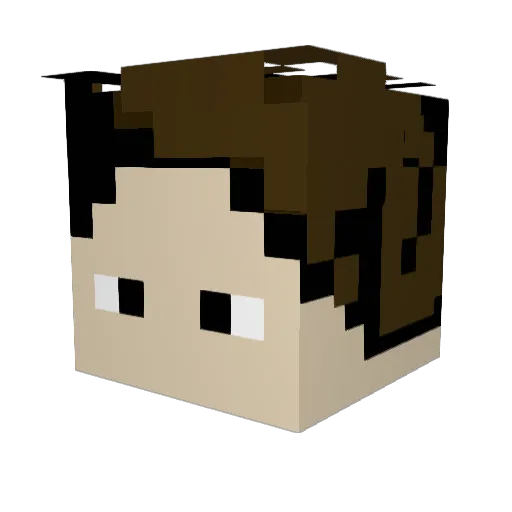 derWalzer Minecraft avatar head, 3D render