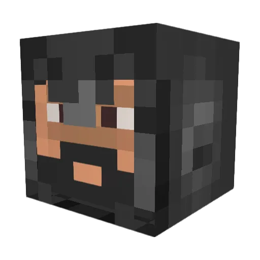 der_Lens Minecraft avatar head, 3D render