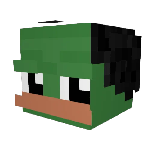 der_free_kill Minecraft avatar head, 3D render