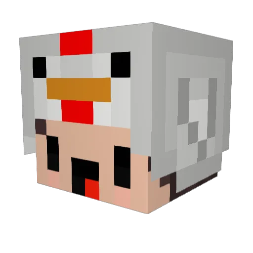 der_motherfacker Minecraft avatar head, 3D render