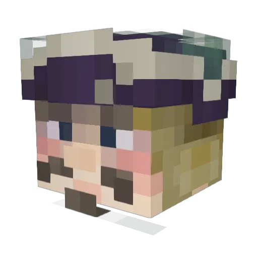 deramos Minecraft avatar head, 3D render