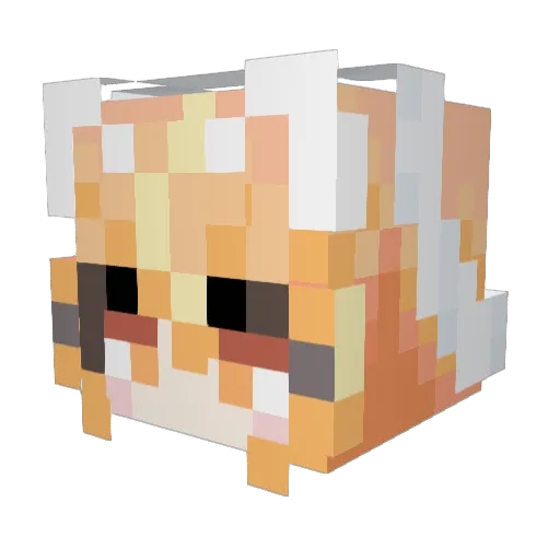 deramsugar Minecraft avatar head, 3D render