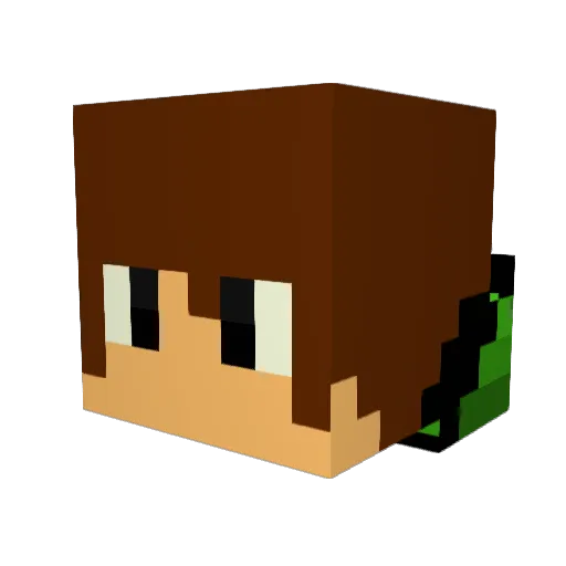 derbenev Minecraft avatar head, 3D render