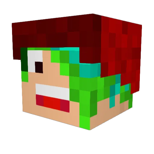 derbesteben Minecraft avatar head, 3D render