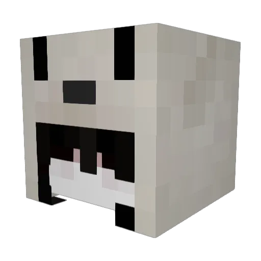 dercept Minecraft avatar head, 3D render