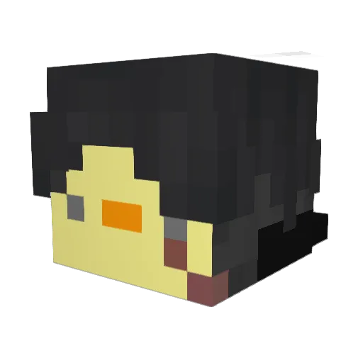 dercloud Minecraft avatar head, 3D render
