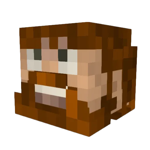 derdiggermunster Minecraft avatar head, 3D render