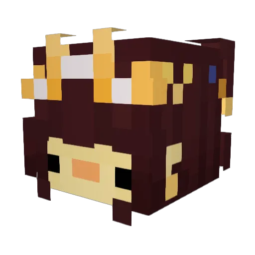 derealized Minecraft avatar head, 3D render