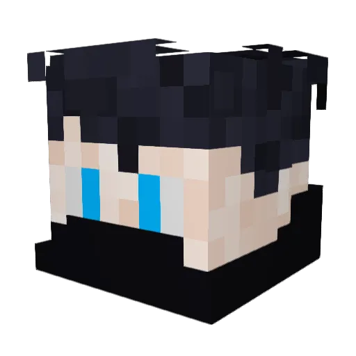 derechtelix Minecraft avatar head, 3D render