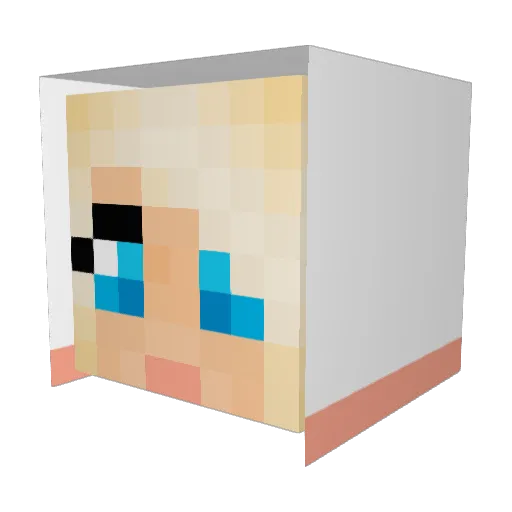 dereggi Minecraft avatar head, 3D render
