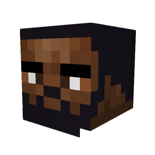 derek54321 Minecraft avatar head, 3D render