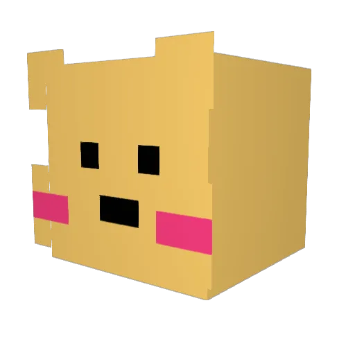 derella030 Minecraft avatar head, 3D render
