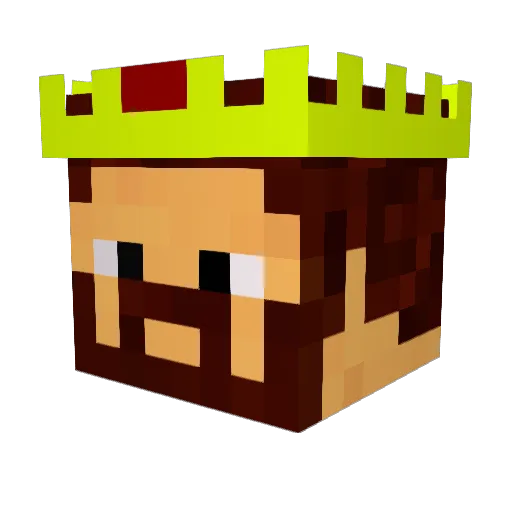 derevvv Minecraft avatar head, 3D render