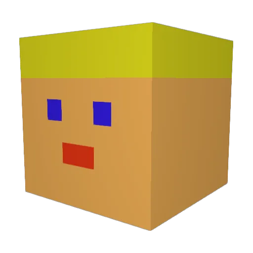 dergreisel Minecraft avatar head, 3D render
