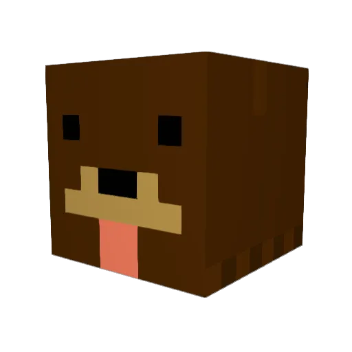 dergund Minecraft avatar head, 3D render