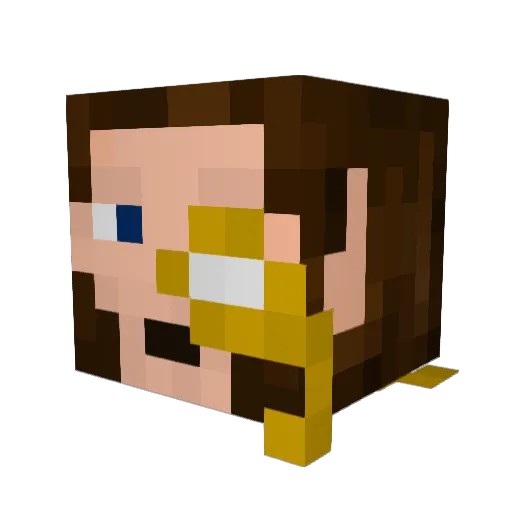 derhamster86 Minecraft avatar head, 3D render