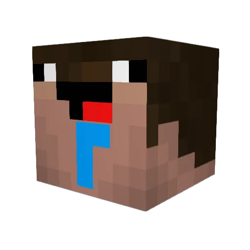 derhaze Minecraft avatar head, 3D render
