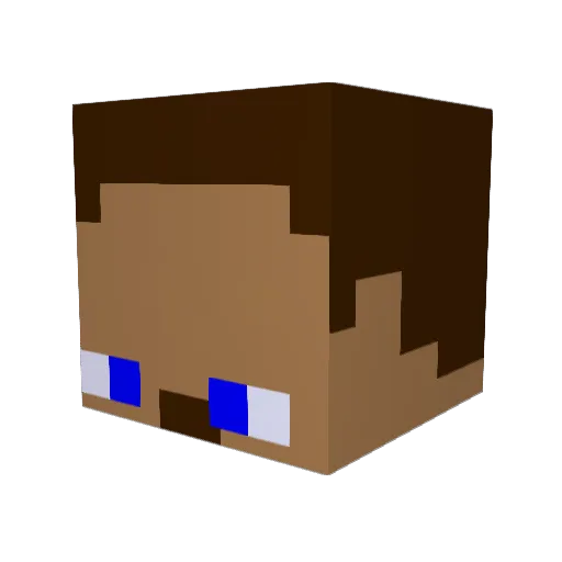 derk01 Minecraft avatar head, 3D render