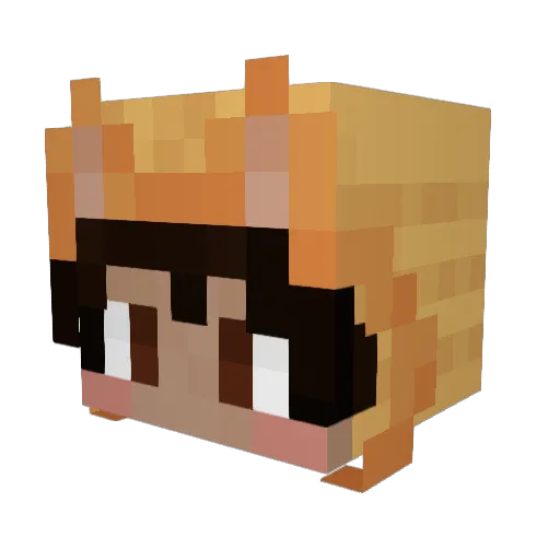 derk_ko Minecraft avatar head, 3D render