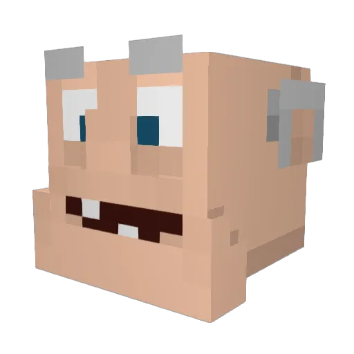 derkastrierer80 Minecraft avatar head, 3D render