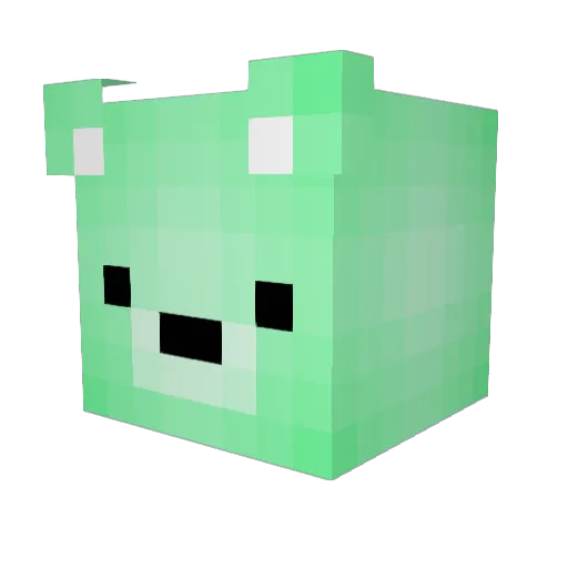 derkav Minecraft avatar head, 3D render