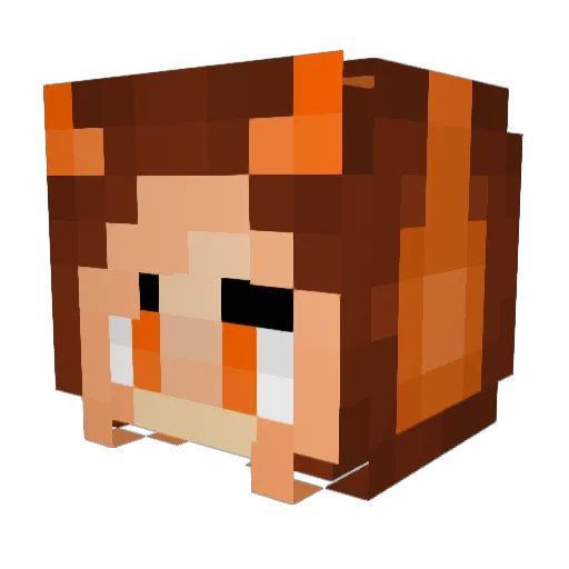 derkleinefalk Minecraft avatar head, 3D render