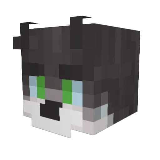 derowalt Minecraft avatar head, 3D render
