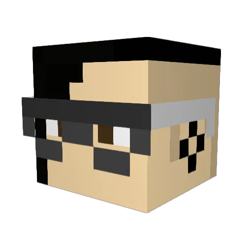 derpatron300 Minecraft avatar head, 3D render