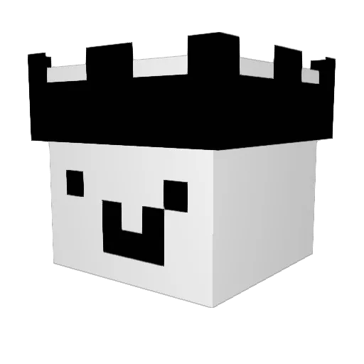 derpbow Minecraft avatar head, 3D render
