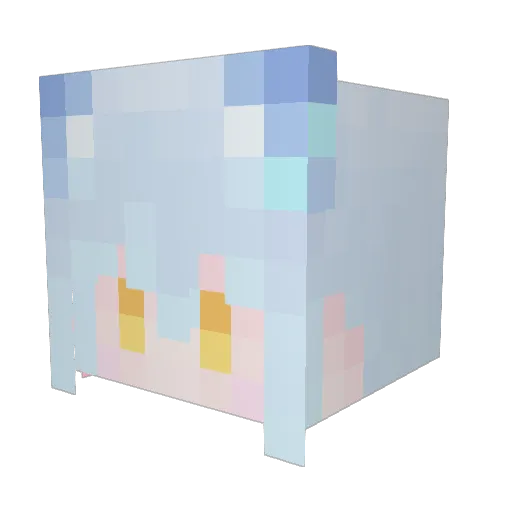derpdollie Minecraft avatar head, 3D render