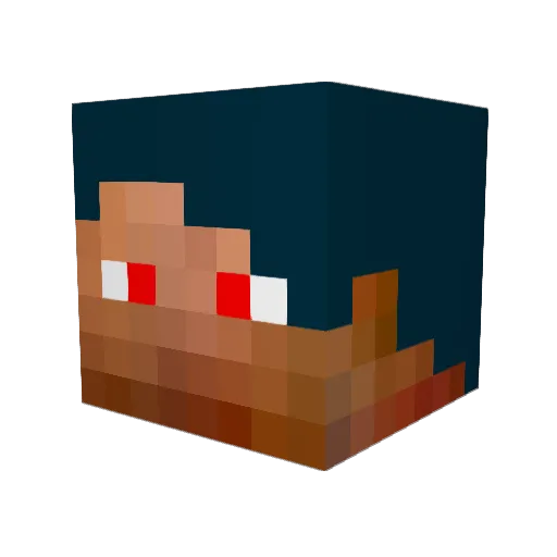 derpins Minecraft avatar head, 3D render