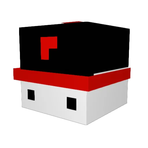 derpishhh Minecraft avatar head, 3D render